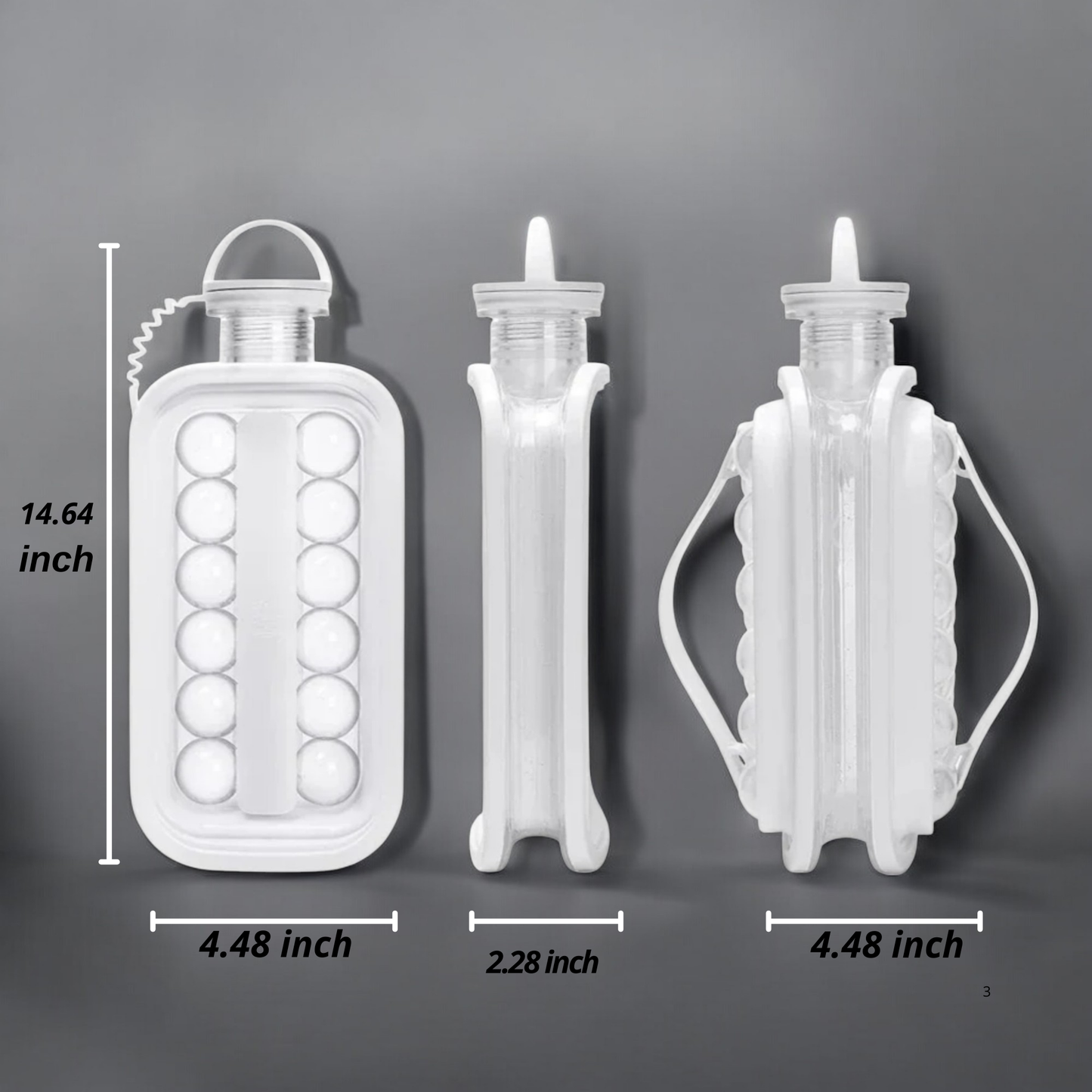 IceBott - 17 Grid Multi-Function Ice Ball Maker Portable Silicone Kettle